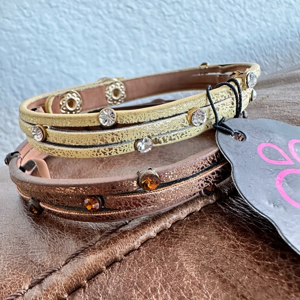 Paparazzi Gold/brown bracelets 2 for 1!